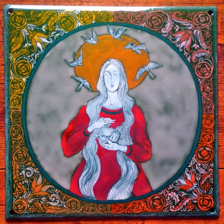 baba v síti odpočinek 24x16cm originál