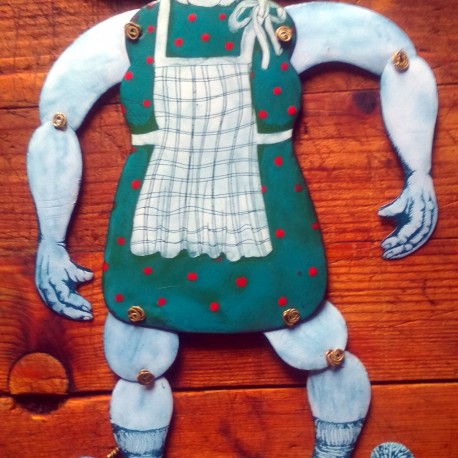 baba v síti odpočinek 24x16cm originál