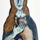 SMALTOVANÁ CEDULKA Přána originál ,cca25x11cm
