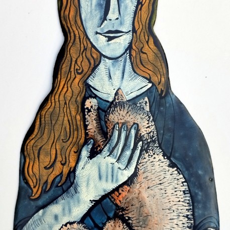 SMALTOVANÁ CEDULKA Přána originál ,cca25x11cm