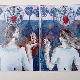 ORIGINAL SMALT parové cedule Žena Muž