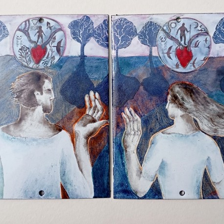 ORIGINAL SMALT parové cedule Žena Muž