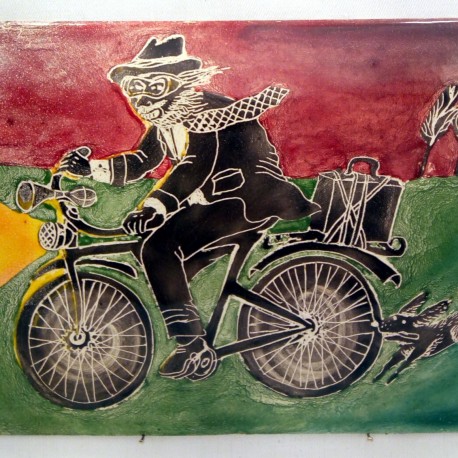 SMALTOVANÁ CEDULKA cyklon 15x10cm, ogiginál