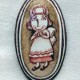 Přívěsek hnědý andělíček - 3,5 x 2,5 cm