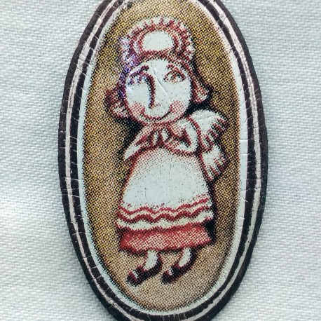 Přívěsek hnědý andělíček - 3,5 x 2,5 cm